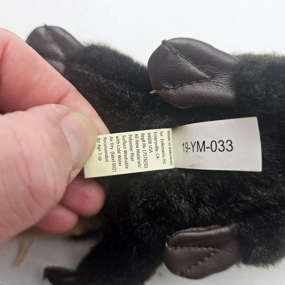 Folkmanis Sea Otter Hand Puppet Plush Stuffed Animal Toy Small Brown Washable
